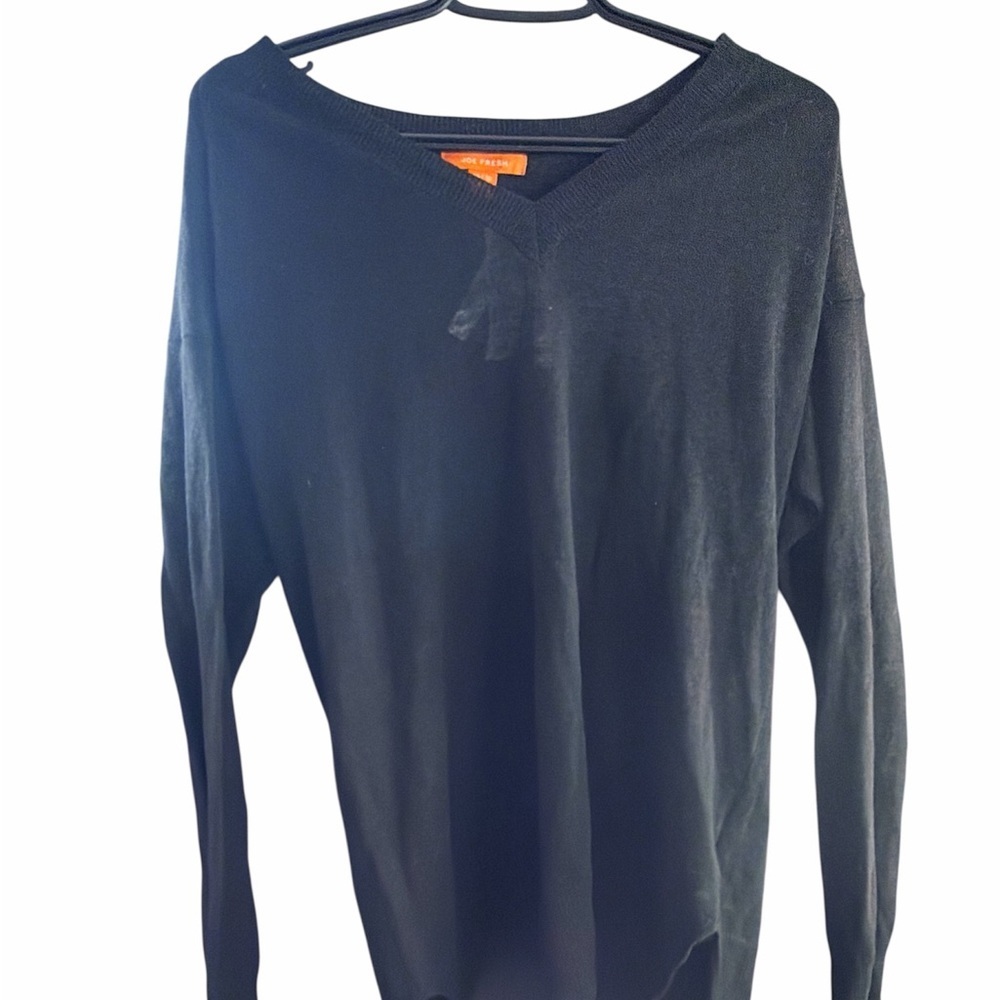 Joe Fresh Womans Black  V-Neck Sweater